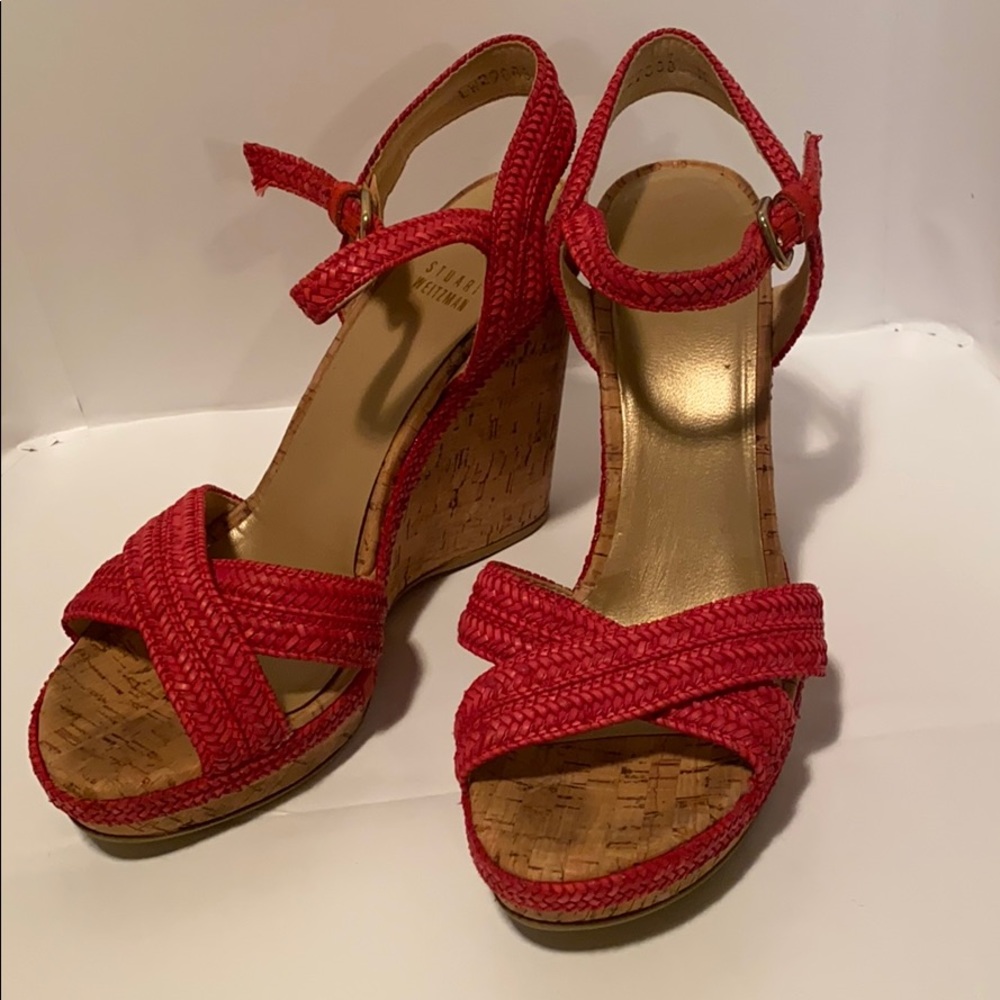 Stuart Weitzman wedges, sandals. Size 9.